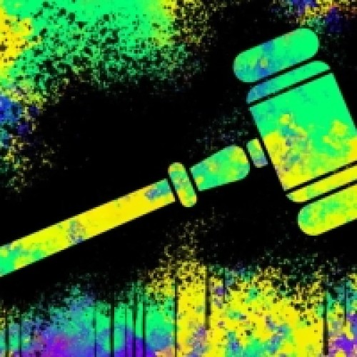 A judge's gavel over a coloured background.  Image credits: Bryce Durbin / Techcrunch