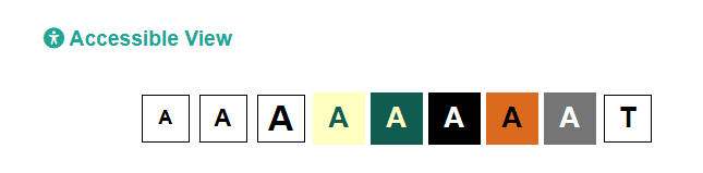 Seven squares with the letter A in different colors, followed by one square with the letter T.